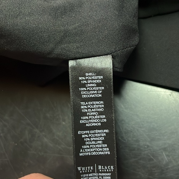 White House Black Market Black Single Button Zipper Accent Blazer - Picture 16 of 16